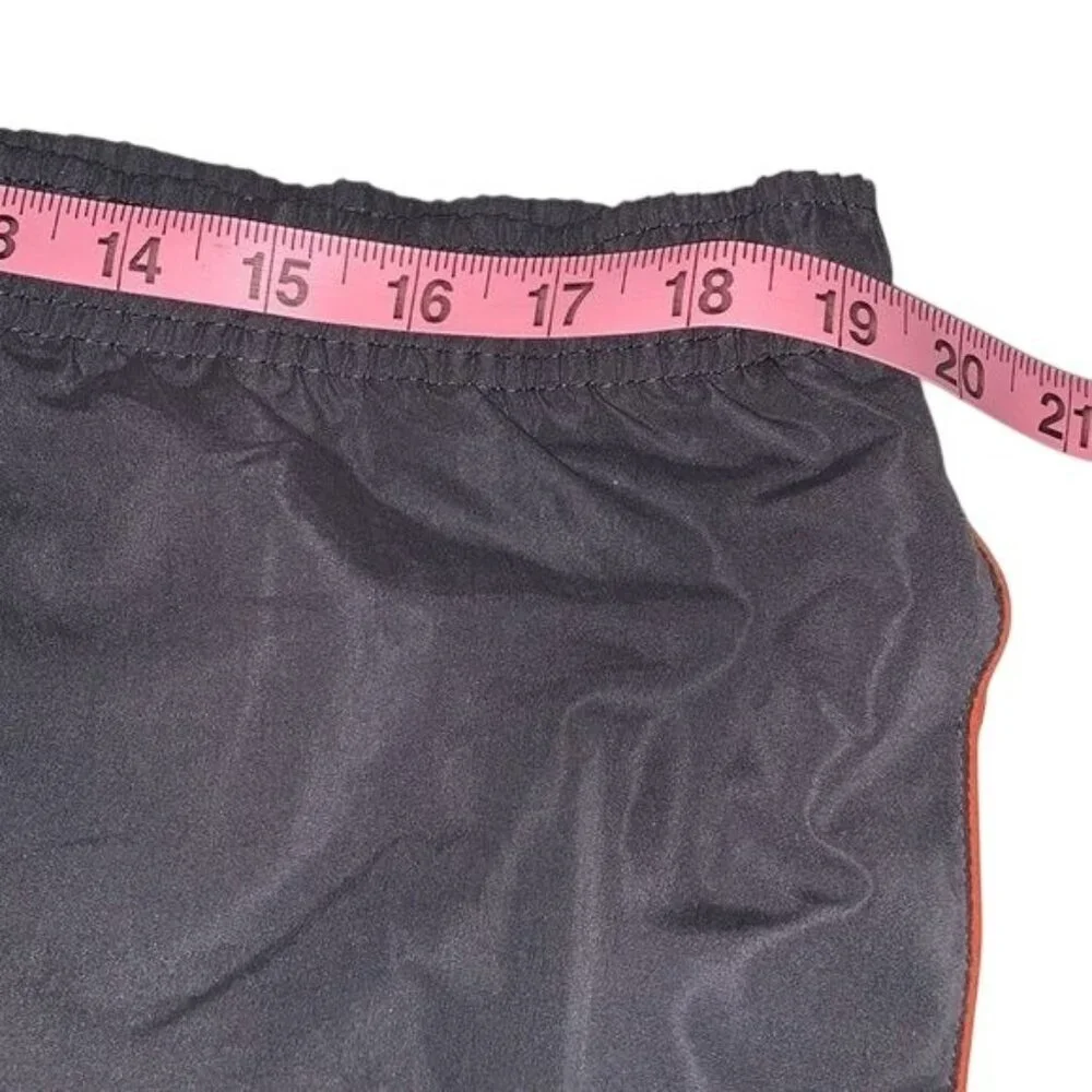 Women's Black Athletic Track Pants W/ Orange Stripe Elastic Waist Size XL Polyes - Picture 8 of 10